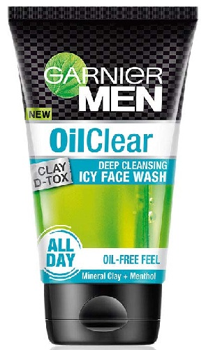 Garnier Men Oil Clear Clay D Tox Deep Cleansing Icy Face Wash