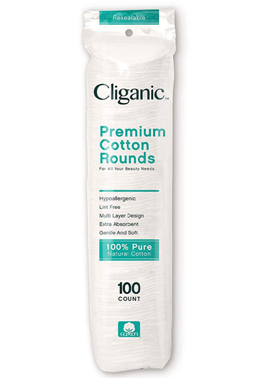 Cliganic Premium Cotton Rounds kasvoille