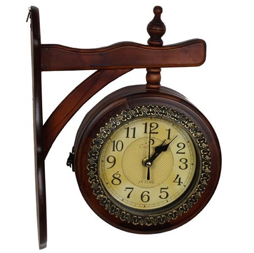 Vintage ξύλινο κρεμαστό ρολόι