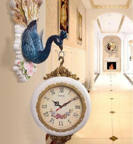 Ρολόι τοίχου Peacock διπλής όψης