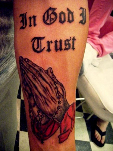 Τατουάζ του Ιησού στο χέρι