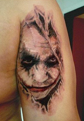Girl Joker Tattoo Design