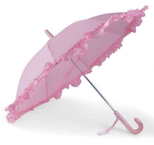 Pinkki sateenvarjo tytöille