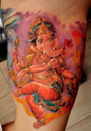 Tanssivat hihat Ganesha -tatuoinnit