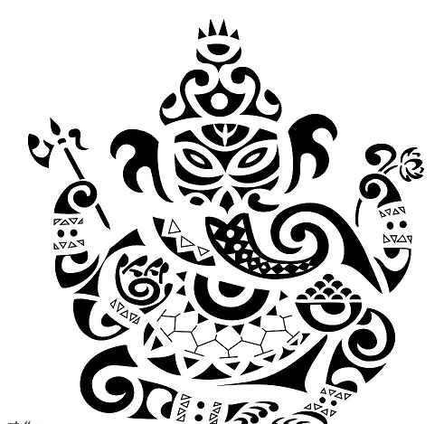 Tribal Ganesh Tattoo -mallit