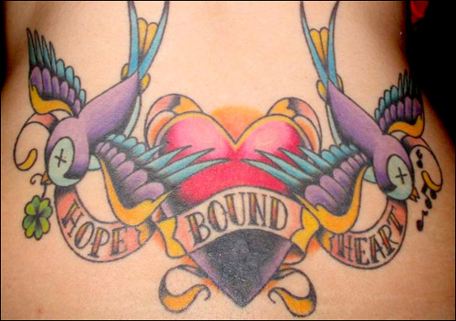Hope Bound Heart Miami Tattoos on Neck
