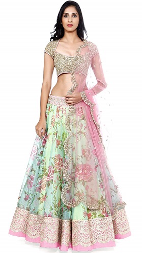 Πακιστανικό Floral Lehenga Choli