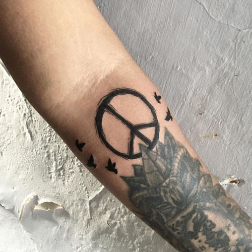 Καλύτερα σχέδια τατουάζ ειρήνης 9