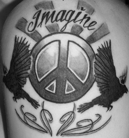 Φανταστείτε σχέδια τατουάζ ειρήνης