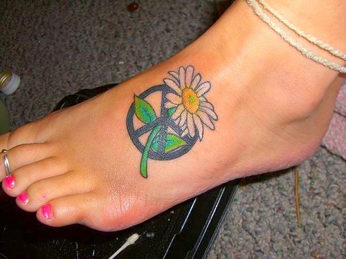 Flower Peace Tattoo