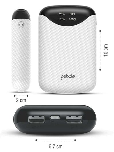 Pebble 10000mAh Palm-kokoinen virtapankki