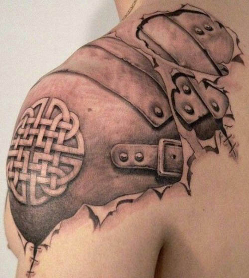 Σχέδιο τατουάζ Chilling Armor Shoulder για άνδρες
