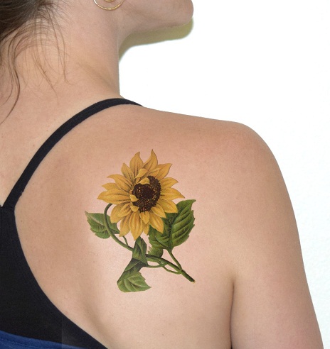 auringonkukan tatuointimallit
