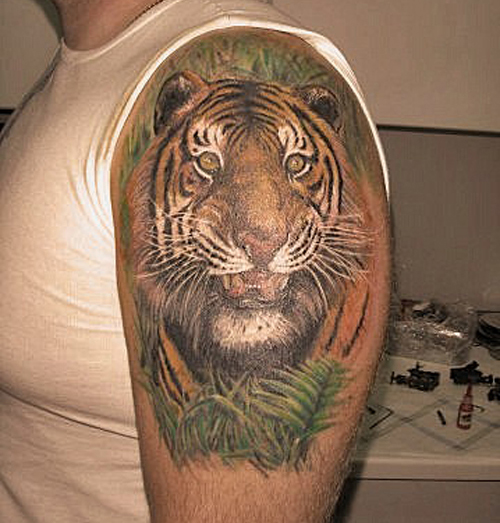 Arm Tiger Face Tattoo -mallit