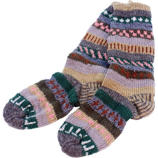 Πολύχρωμες μάλλινες κάλτσες