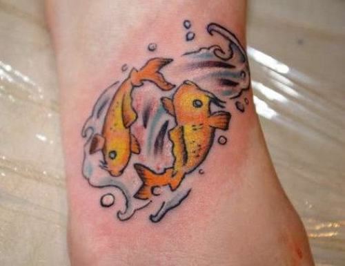 Kalat Zodiac Tattoo nilkassa