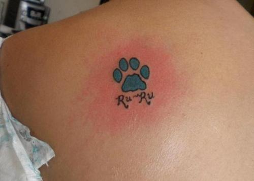 Blue Paw Print Tattoo -mallit