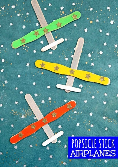 Icecream Stick Lentokone Craft Copy