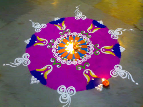 Δωρεάν σχέδιο Rangoli Hand για Diwali