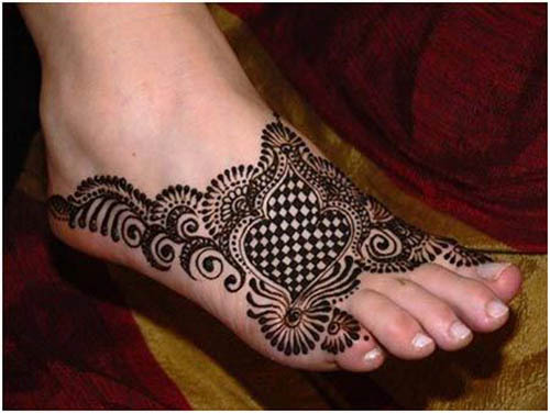 Foot Gujarati Mehndi Design