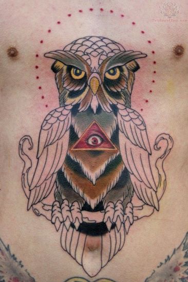 Vanha pöllö Graffiti Tatuointisuunnittelu