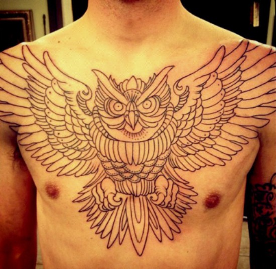 Heavy Body Pöllö Tatuointi Miehille