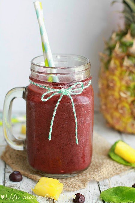 blåbär ananas detox smoothie detox