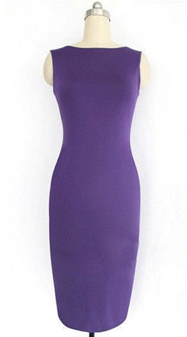 Απλό μοβ φόρεμα