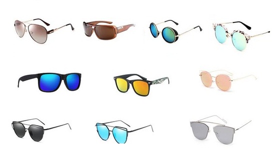 Διαφορετικοί τύποι χρωματιστών γυαλιών ηλίου στο Trend 2017