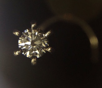 Εκπληκτικό Fiery Diamond Nose Pin Stud in 14K 18K And Platinum Nose Pin
