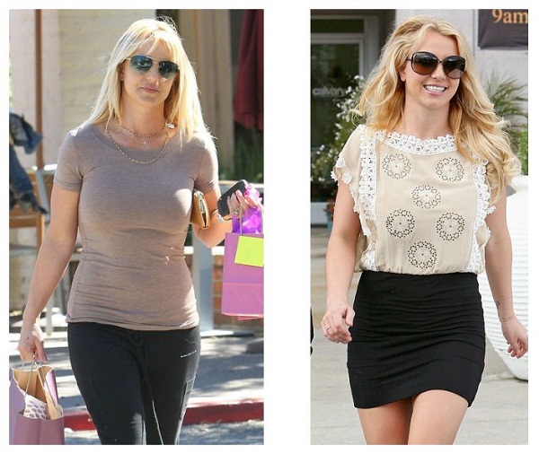 Britney Spears laihtuminen ennen ja jälkeen