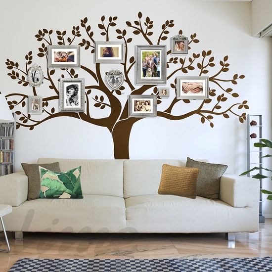 Ιδιόμορφα αυτοκόλλητα τοίχου για οικογενειακό δέντρο για το Hall