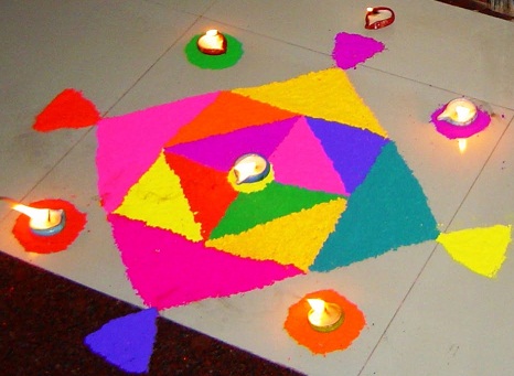 Γεωμετρικό σχήμα Rangoli Design για παιδιά