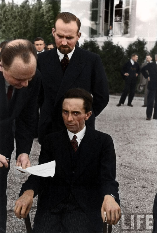 färgade foton Joseph Goebbels fotografering