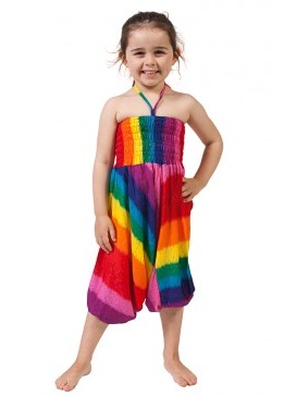 Rainbow Single Strap Kid Jumpuit