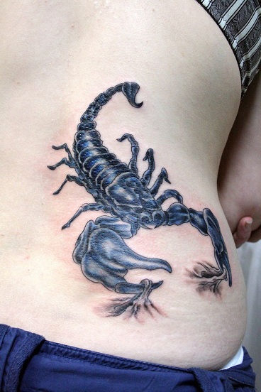 Scorpion Tattoo Design alaselässä