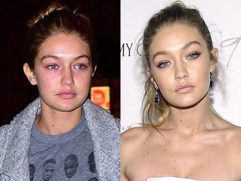 Gigi Hadid ilman meikkiä