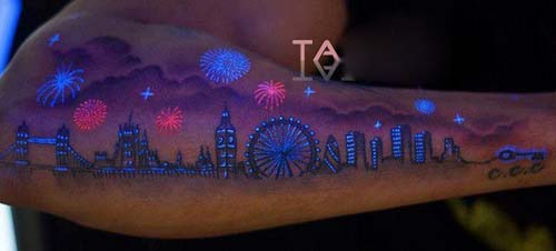 Fluoresoiva tatuointisuunnittelu
