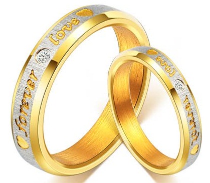 Καλύτερο ζευγάρι χρυσό ζευγάρι δαχτυλίδια