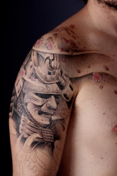 Samurai Face Tattoo Design