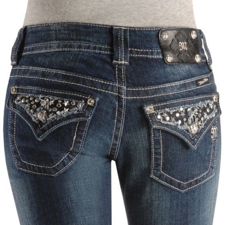 Stone Studded Denim Jeans For Women