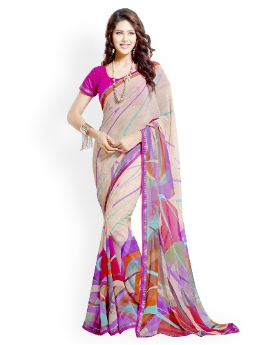 Το Silk Nalli Saree με πολύχρωμα σχέδια