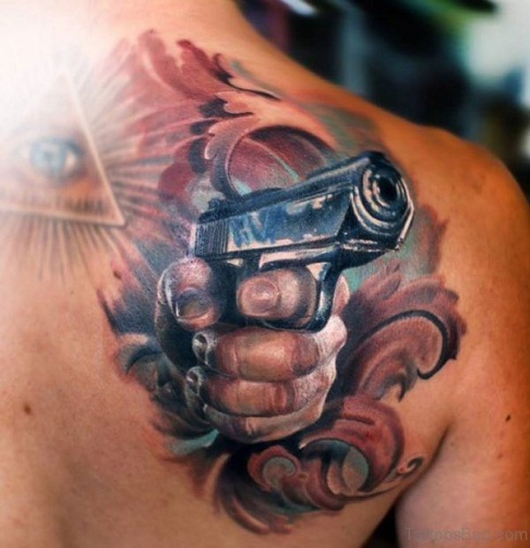 Σχέδια τατουάζ 3D Gun