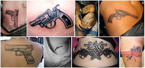 Σχέδια και ιδέες για τατουάζ Gun