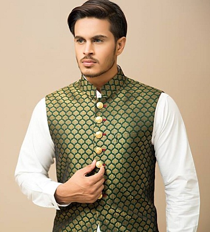 Γιλέκο Jamawar με Salwar Kameez