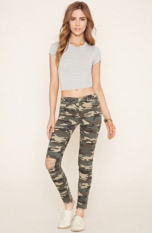 Army Style Pencil Jeans