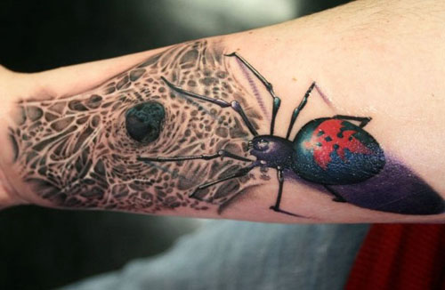 Σχέδιο τατουάζ αράχνης Ιστού