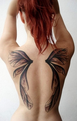 Fairy Wings Tattoo Girl