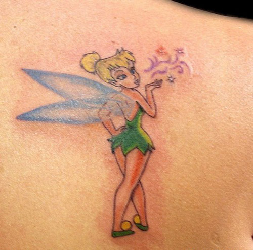 Μικρά σχέδια τατουάζ Tinkerbell Fairy Tattoo
