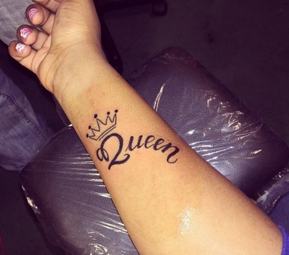 Queen Tattoo käsivarteen